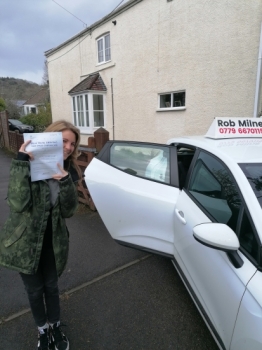 Many congratulations to a very emotional Macey Marini of Wrington on an excellent drive and well deserved 1st time pass at Weston Super Mare on 6th April