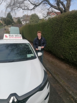 Many congratulations to a very happy Eddie Moran of Clevedon on an excellent drive and well deserved 1st time pass at Weston Super Mare on 7th March 2024