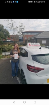 Many congratulations to a very happy Scarlett Silvester of Clevedon on an excellent drive and well deserved 1st time pass at Weston Super Mare